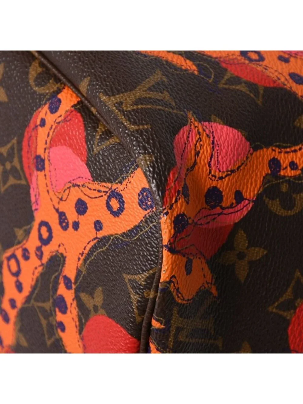 Louis Vuitton Monogram Ramage Neverfull MM Tote Canvas Brown Pink Gold